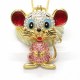 Hot Pink Enamel Cute Mouse Animal Crystal Jewelry Fashio Pendant Women Necklace Hot Pink Enamel Cute Mouse Animal Crystal Jewelry Fashio Pendant Women Necklace