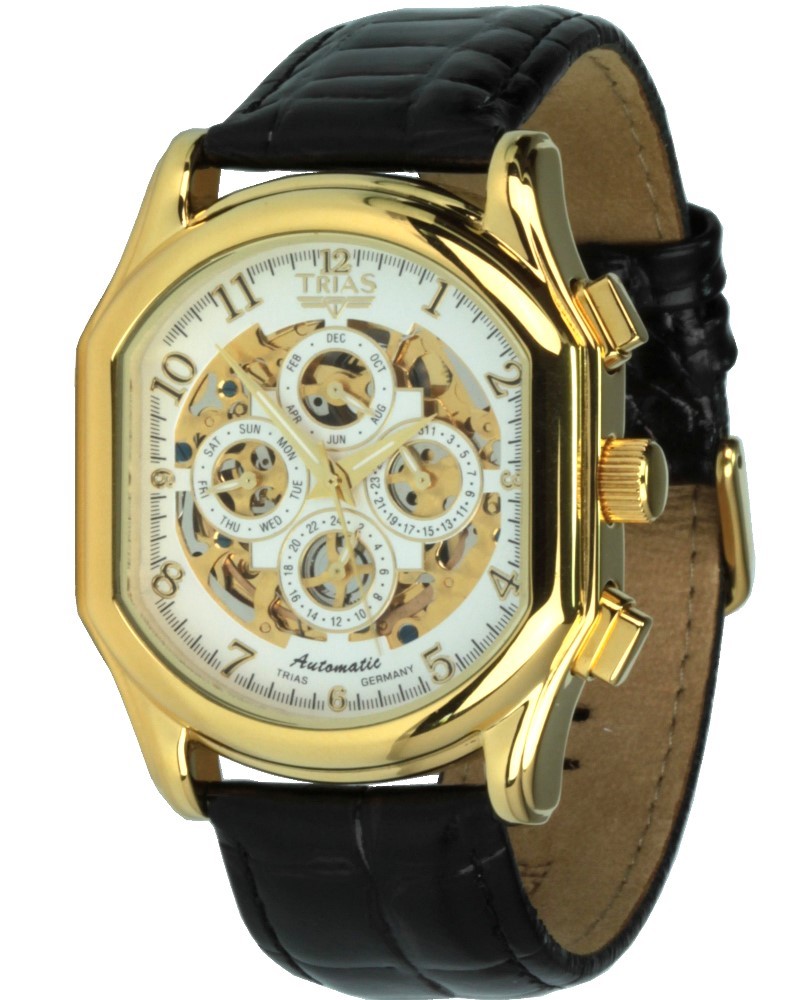 Trias Watches Sekelettuhr Accapella IV Automatic Voll-Kalenderuhr Men’s Trias Watches Sekelettuhr Accapella IV Automatic Voll-Kalenderuhr Men’s