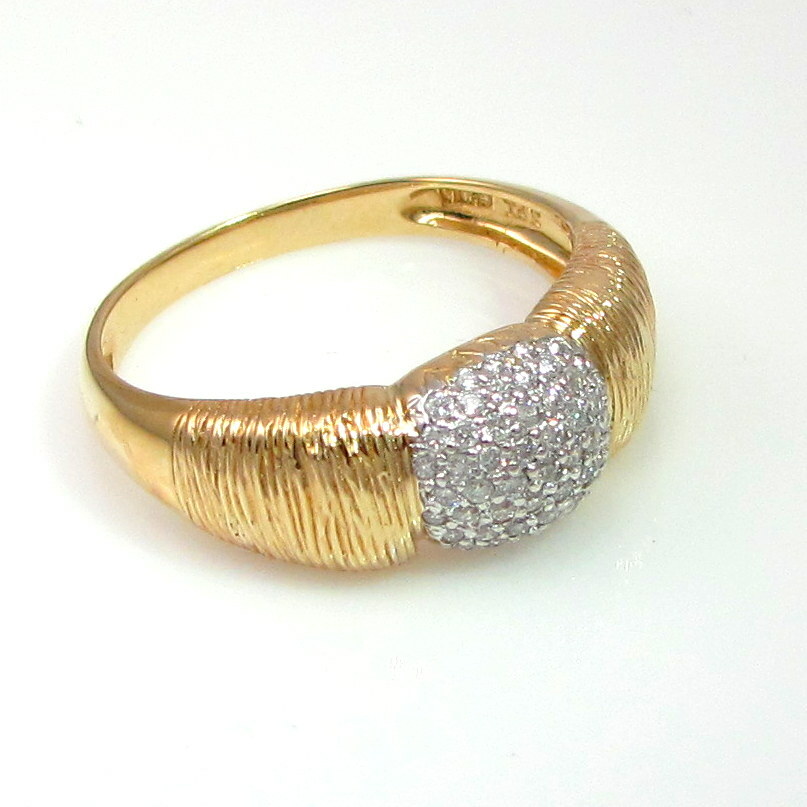 Pave Diamond Ring in Gold Pave Diamond Ring in Gold