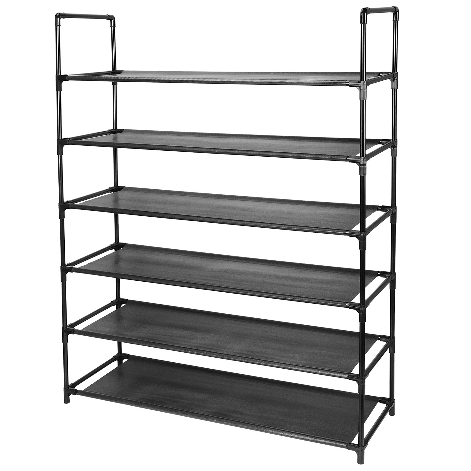 6-Tier Space Saving Storage Organizer Free Standing 36-Pair Home Shoe Tower Rack