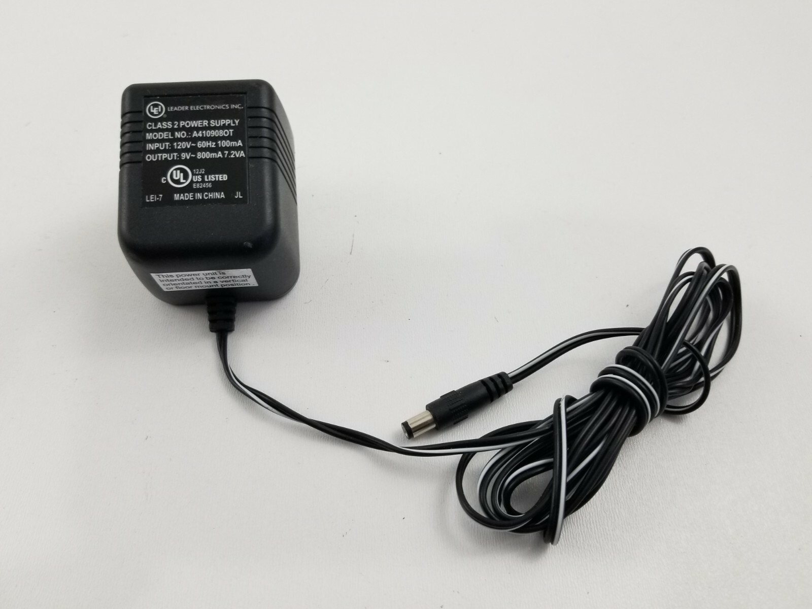 Leader Electronics A410908OT 9V. Class 2 power supply. Used. Fast shipping!!! Leader Electronics A410908OT 9V. Class 2 power supply. Used. Fast shipping!!!