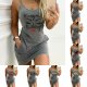 Women Strappy Mini Dress Sexy Clubwear Sleeveless Pocket Bodycon Party Cuasal Women Strappy Mini Dress Sexy Clubwear Sleeveless Pocket Bodycon Party Cuasal