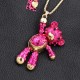 Betsey Johnson Enamel Crystal Cute Bear Pendant Long Chain Women’s Necklace Betsey Johnson Enamel Crystal Cute Bear Pendant Long Chain Women’s Necklace