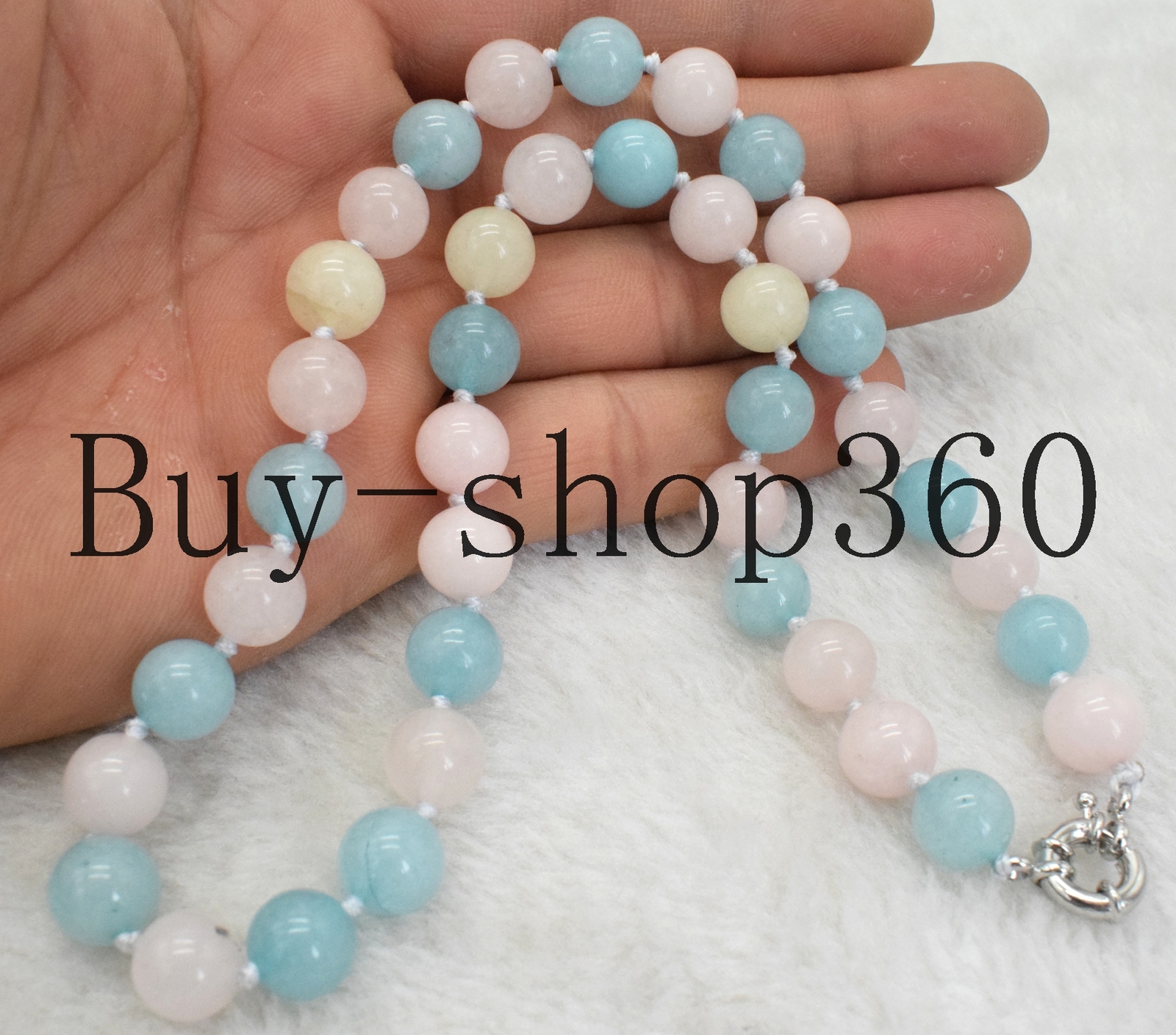 New Natural 12mm Multicolor Morganite Gemstone Beads Necklace 18” New Natural 12mm Multicolor Morganite Gemstone Beads Necklace 18”