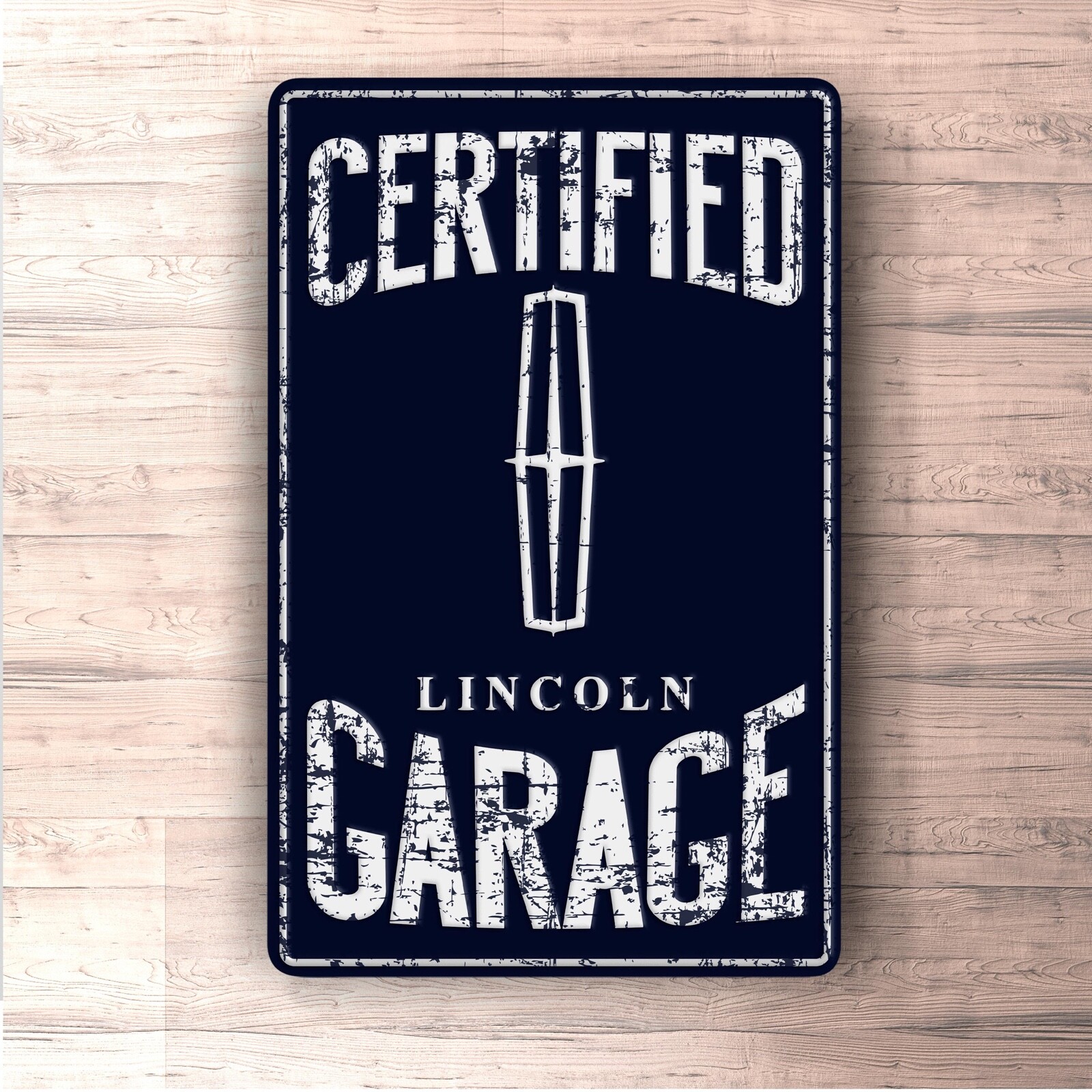 Certified Lincoln Garage sign for garage, man cave, home Certified Lincoln Garage sign for garage, man cave, home