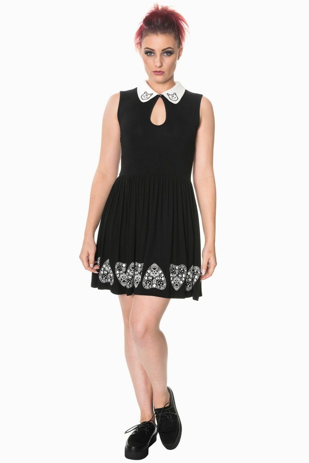 Banned Apparel Moonlight Silence Keyhole Ouija Mini Cat Gothic Punk Black Dress Banned Apparel Moonlight Silence Keyhole Ouija Mini Cat Gothic Punk Black Dress
