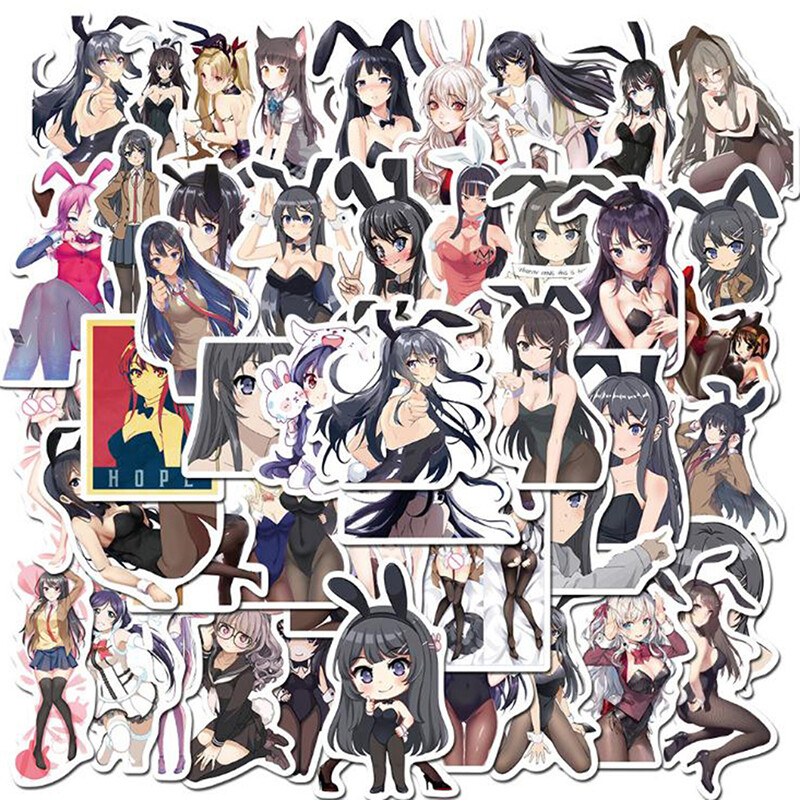 50Pcs Sexy Graffiti Anime Stickers Waterproof Laptop Skateboard Luggage Deca SJ