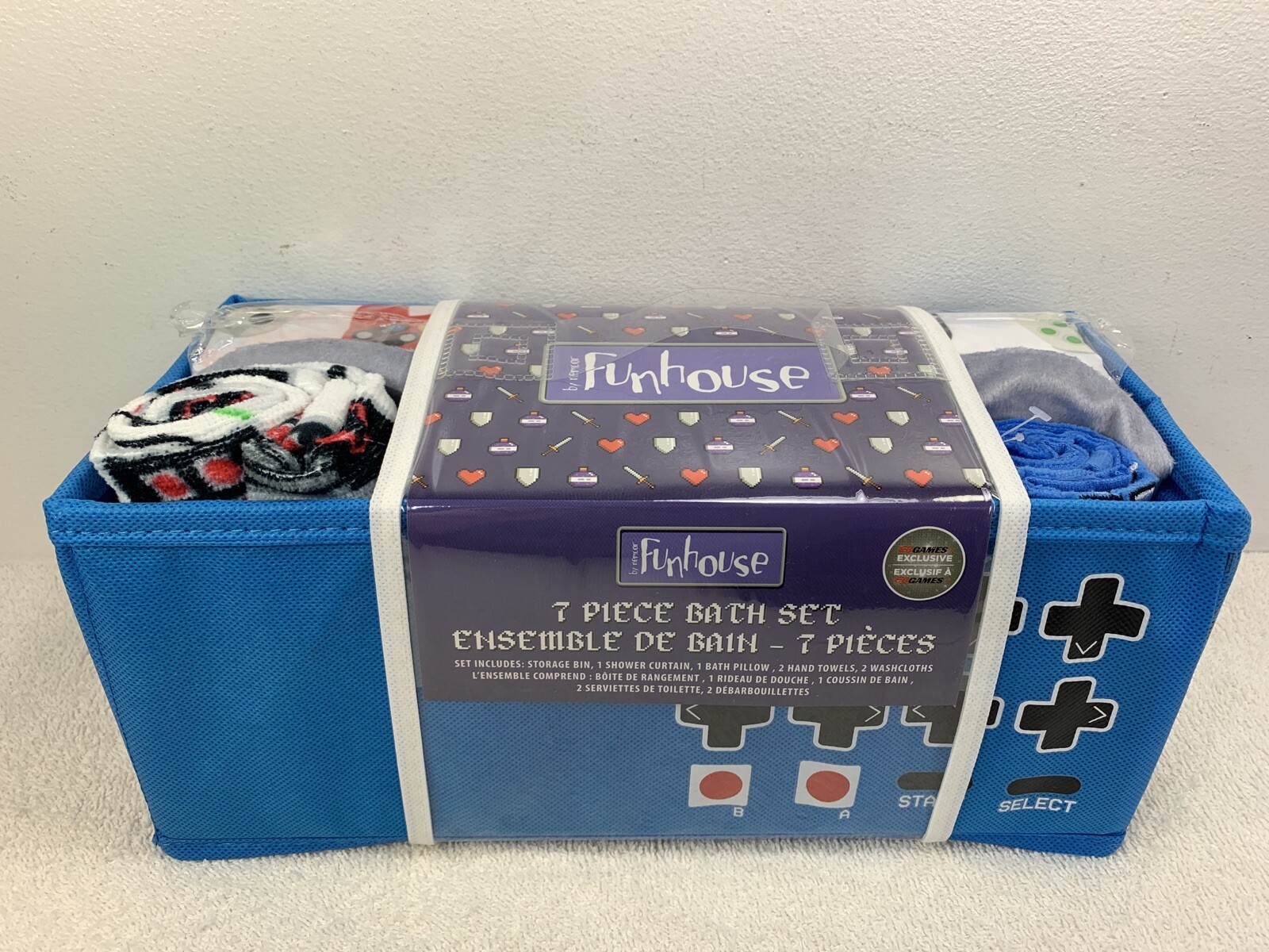 New NES Controller 7 Piece Bath Set Funhouse EB Exclusive Video Game Decor New NES Controller 7 Piece Bath Set Funhouse EB Exclusive Video Game Decor