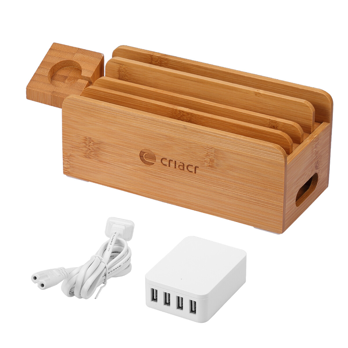 Bamboo Device_Organizer Stand Charging Station USB Dock For Phone&Tablet Storage Bamboo Device_Organizer Stand Charging Station USB Dock For Phone&Tablet Storage