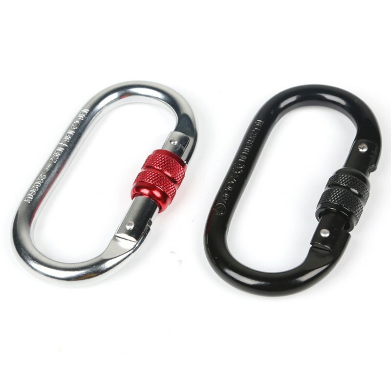 Carabiner Snap Sports Steel 25KN Buckles Equipment Mountaineering Outdoor