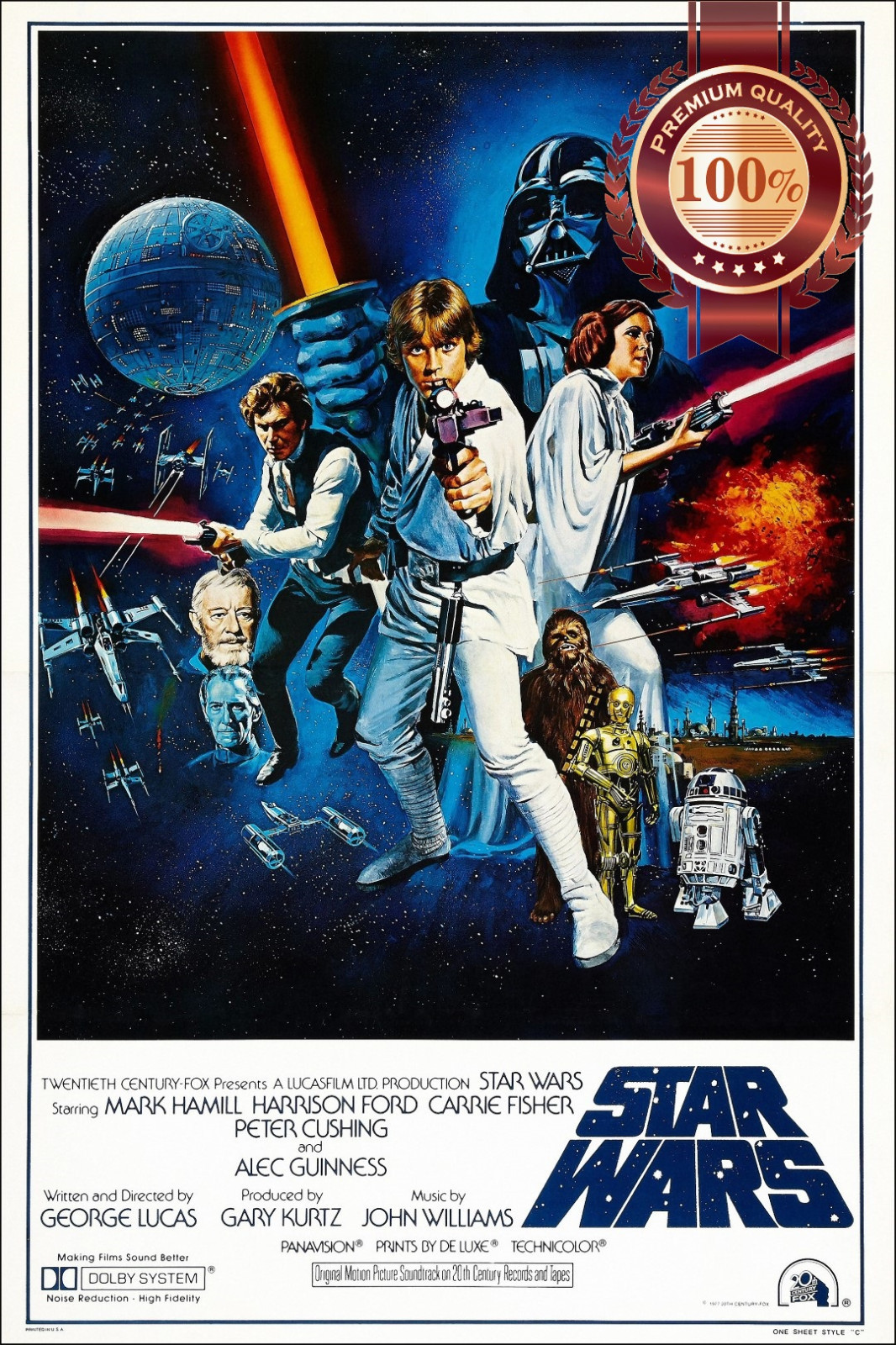 A NEW HOPE STAR WARS EP 4 IV ORIGINAL CINEMA MOVIE FILM PRINT PREMIUM POSTER A NEW HOPE STAR WARS EP 4 IV ORIGINAL CINEMA MOVIE FILM PRINT PREMIUM POSTER