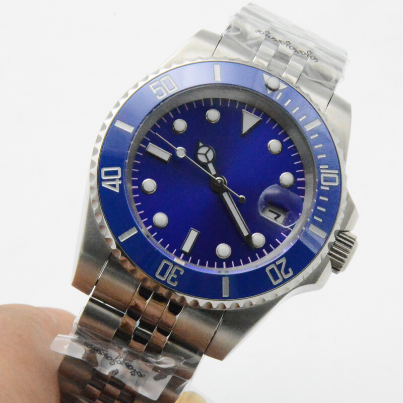 40MM Blue Dial Luminous Date Ceramic Bezel SUB Automatic Men Watch 40MM Blue Dial Luminous Date Ceramic Bezel SUB Automatic Men Watch