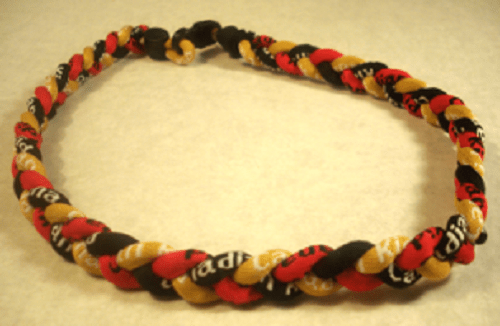 Titanium Sports Necklace – 20 inch – black gold red FREE SHIPPING Canada