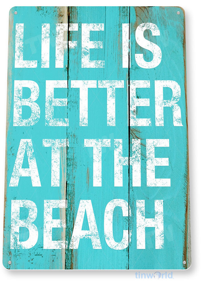 TIN SIGN Beach Life Metal Décor House Cottage Kitchen Store Ranch Bar A236 TIN SIGN Beach Life Metal Décor House Cottage Kitchen Store Ranch Bar A236