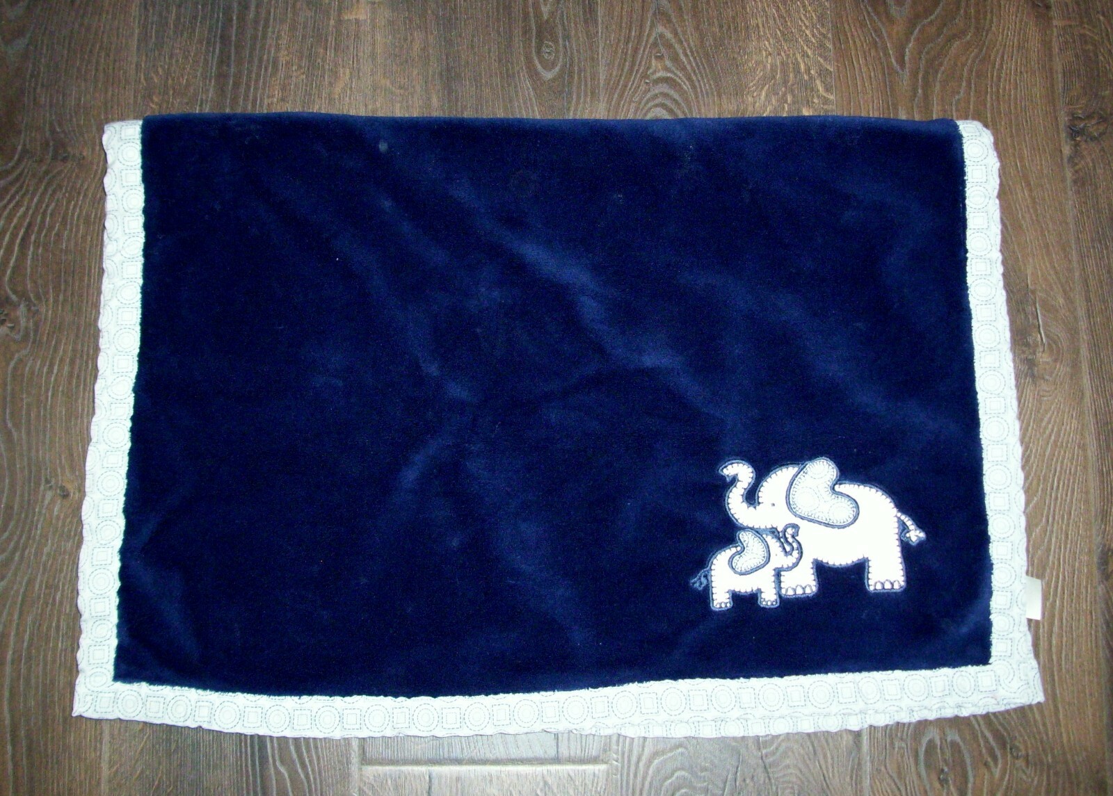 Koala Baby Navy Blue 2 Elephant Mom Blanket Grey Trim Edge Security Lovey Koala Baby Navy Blue 2 Elephant Mom Blanket Grey Trim Edge Security Lovey