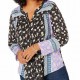 Style & Co. Women’s Knit Top Black Size 2X Plus Floral Patch Roll-Tab #065 Style & Co. Women’s Knit Top Black Size 2X Plus Floral Patch Roll-Tab #065