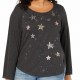 Style & Co. Women’s Top Gray Size 1X Plus Knit Sequin Star Printed #270 Style & Co. Women’s Top Gray Size 1X Plus Knit Sequin Star Printed #270