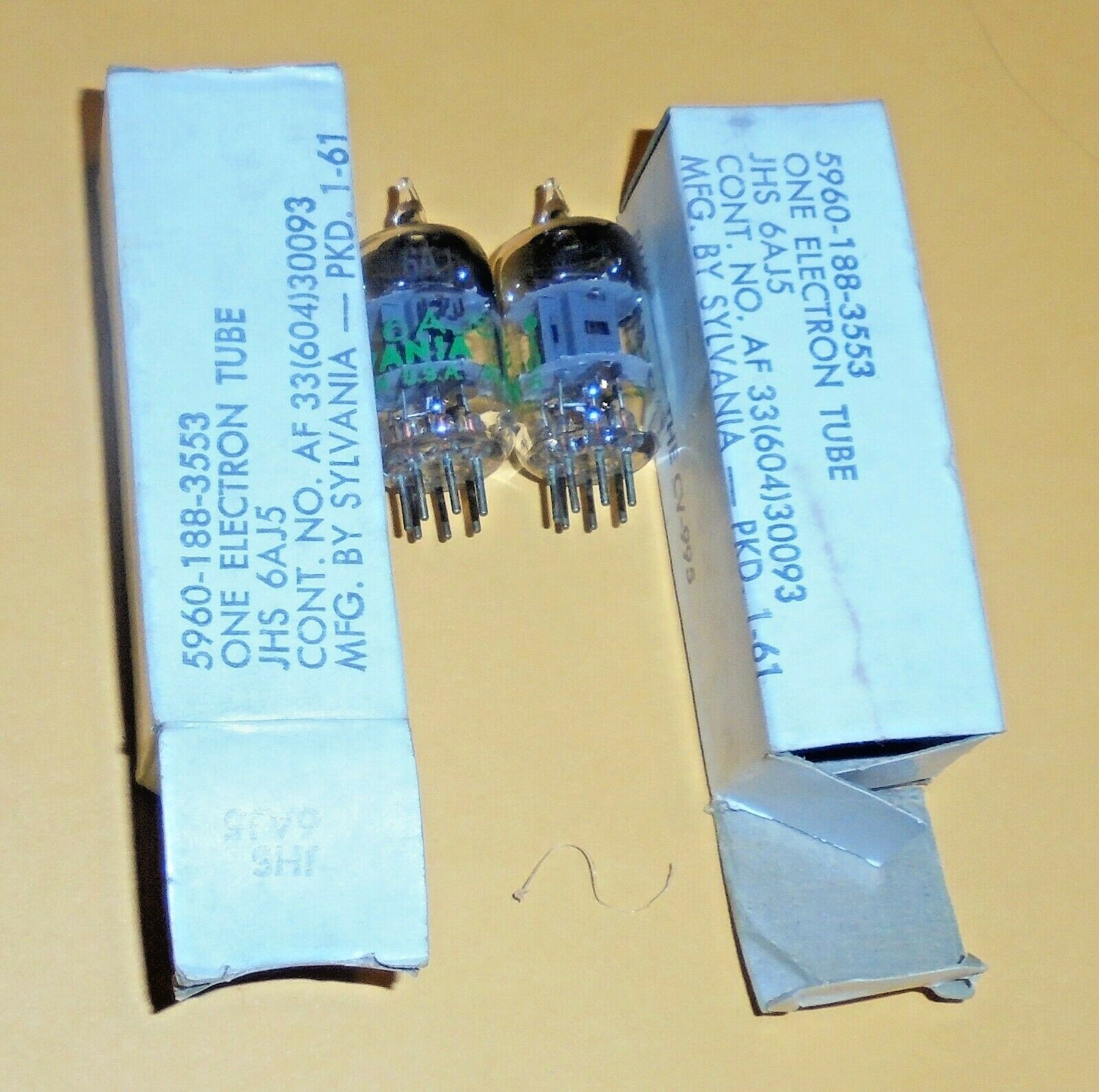 Pair JHS 6AJ5 VINTAGE ELECTRONICS TUBE Tested NOS Pair JHS 6AJ5 VINTAGE ELECTRONICS TUBE Tested NOS