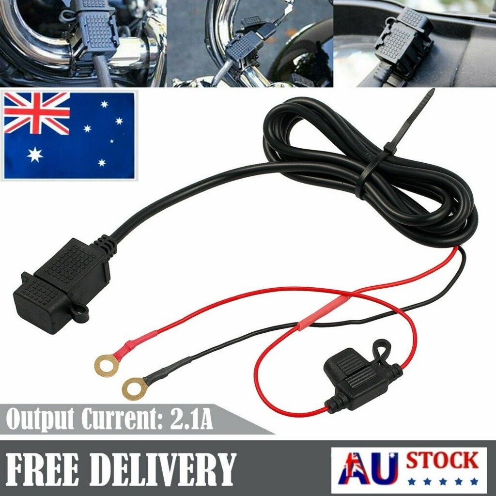 12V Motorcycle Accessories Dual USB Power Socket Waterproof Adapter Charger AU