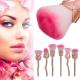 6 Pcs Rose Makeup Brushes Set Foundation Powder Eyeshadow Blending Brush T0N2 6 Pcs Rose Makeup Brushes Set Foundation Powder Eyeshadow Blending Brush T0N2