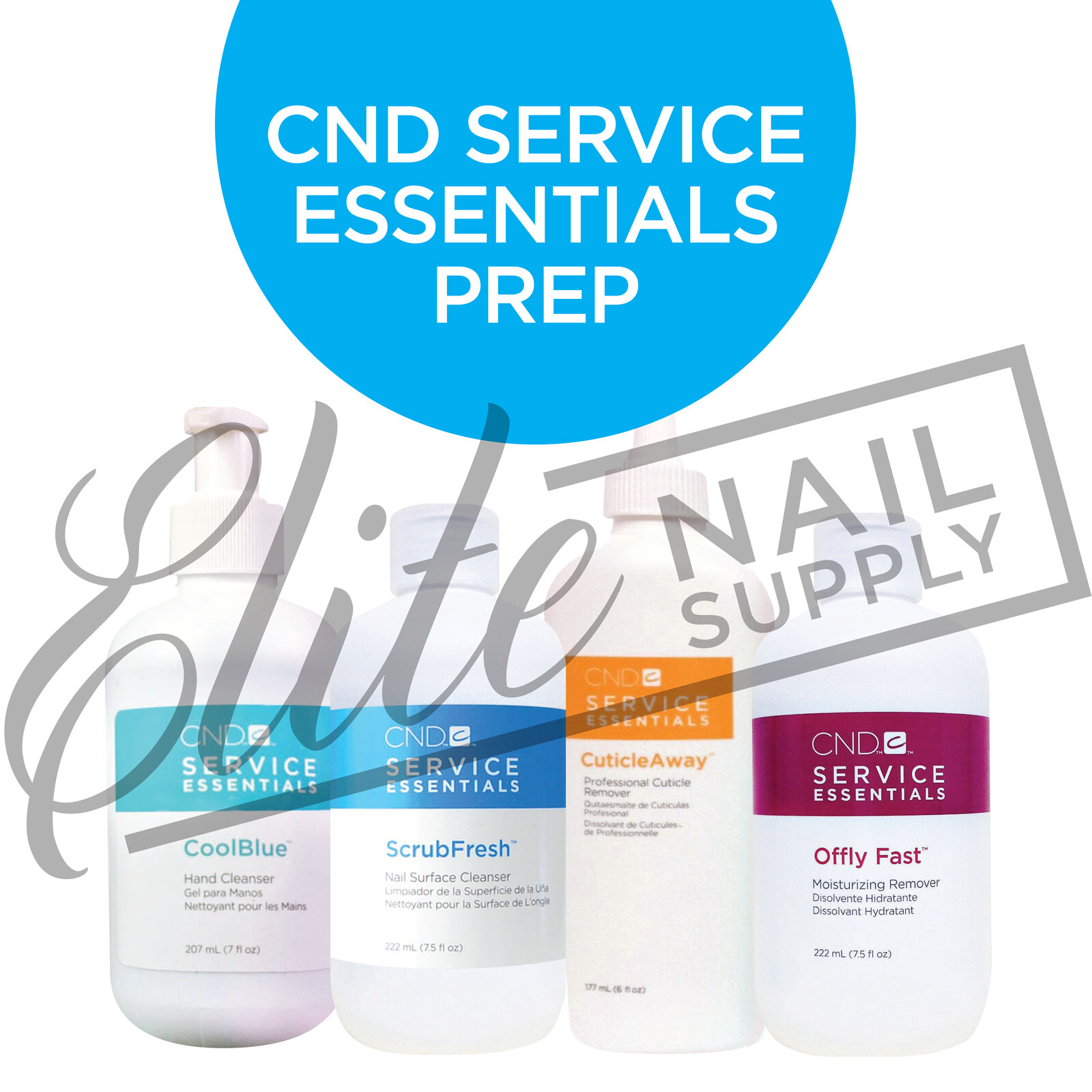 CND Service Essentials Prep – Cool Blue, Cuticle Away, Offly Fast & ScrubFresh CND Service Essentials Prep – Cool Blue, Cuticle Away, Offly Fast & ScrubFresh