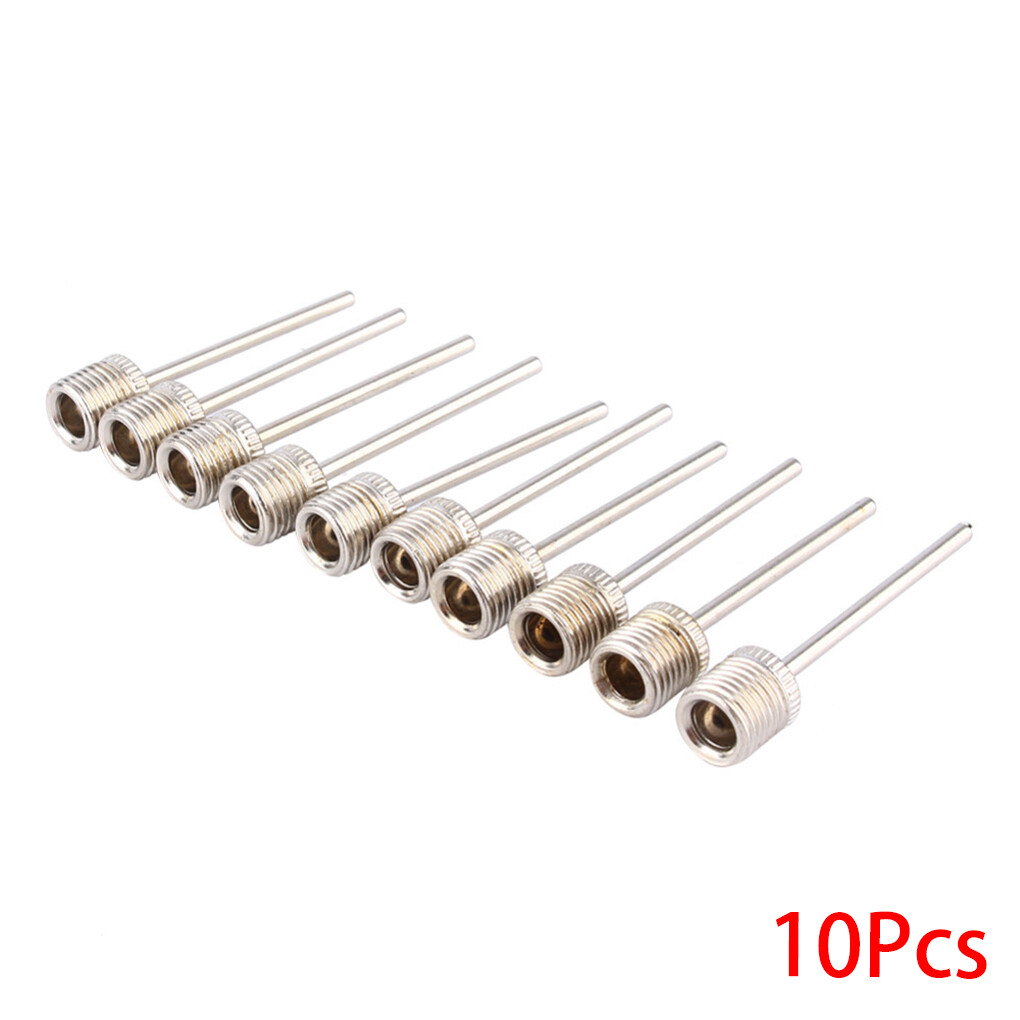 10PCS Sports Inflating Needle Pin Nozzle Football Basketball Air Pump Inflation