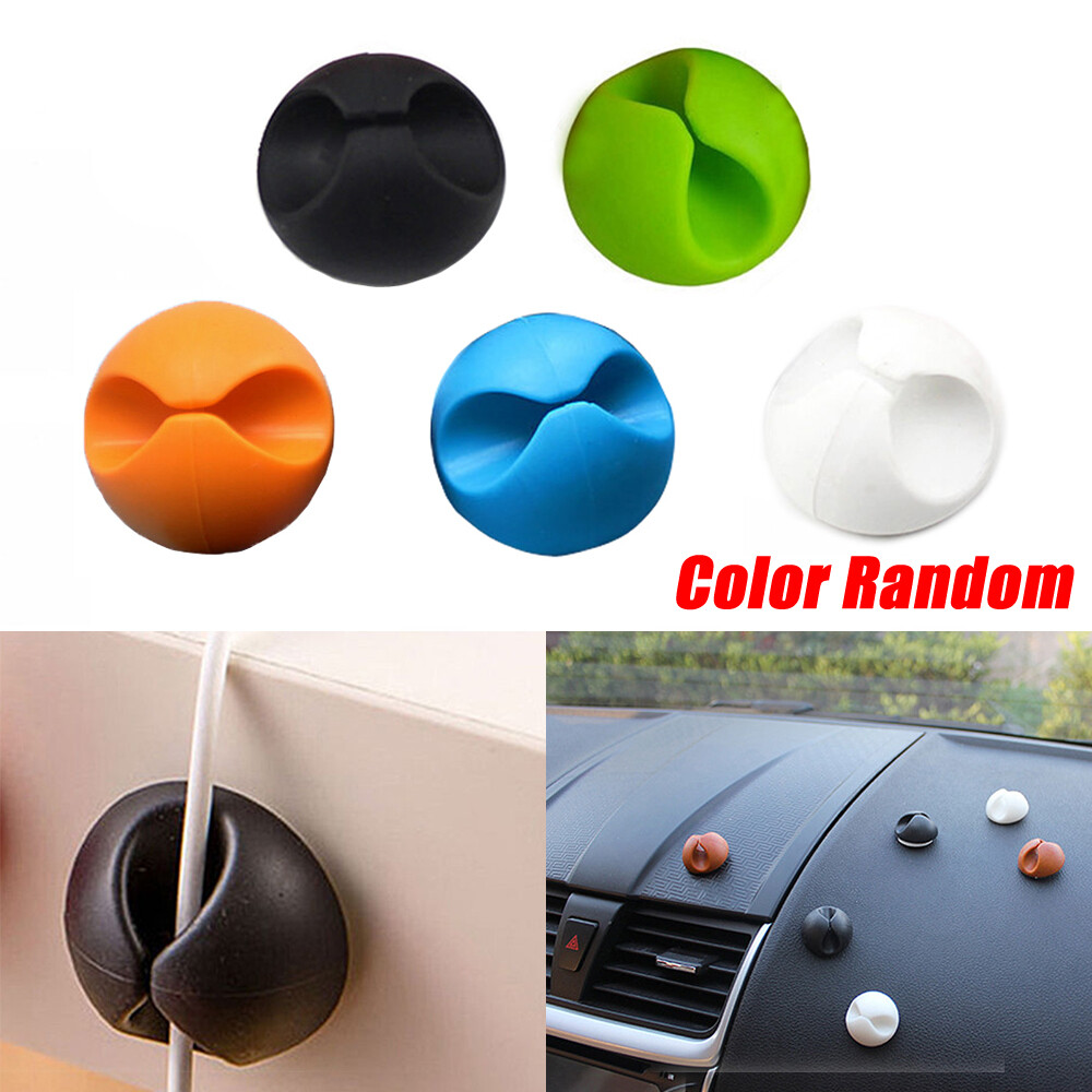 6x Car Windshield Cables Holder Wires Clips Sticky Desk Accessories Random Color 6x Car Windshield Cables Holder Wires Clips Sticky Desk Accessories Random Color
