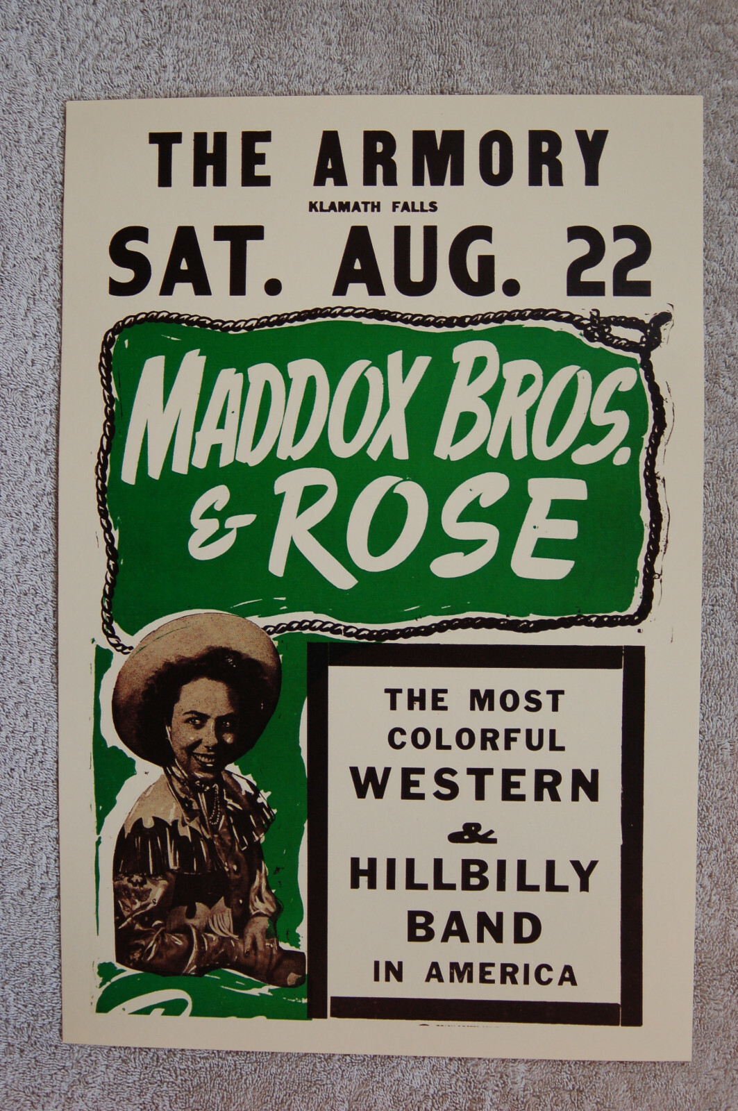 Maddox Brothers & Rose Concert tour poster 1951 Maddox Brothers & Rose Concert tour poster 1951