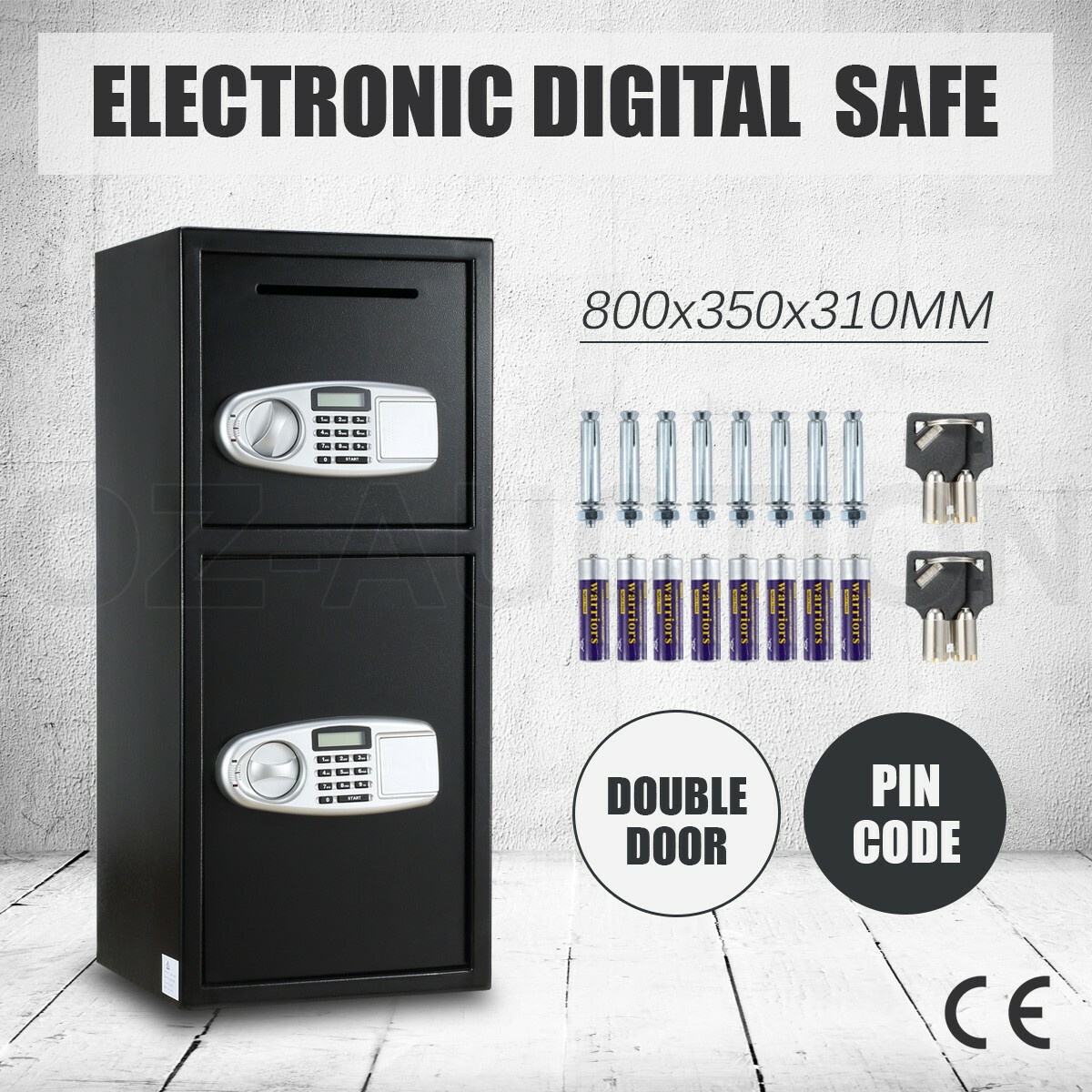 Electronic Safe Box Double Door LCD Cash Deposit Home Office Security Lock Electronic Safe Box Double Door LCD Cash Deposit Home Office Security Lock