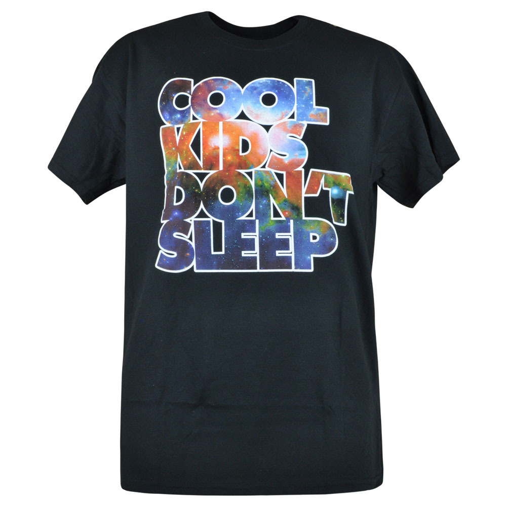 Cool Kids Dont Sleep Outer Space Style Fashion Novelty Mens Black Tshirt Cool Kids Dont Sleep Outer Space Style Fashion Novelty Mens Black Tshirt
