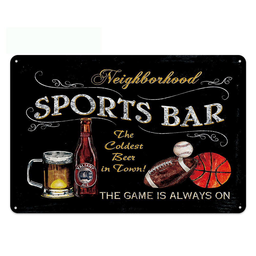 Metal Tin Sign sports bar the game is on Pub Home Vintage Retro Poster Cafe Metal Tin Sign sports bar the game is on Pub Home Vintage Retro Poster Cafe