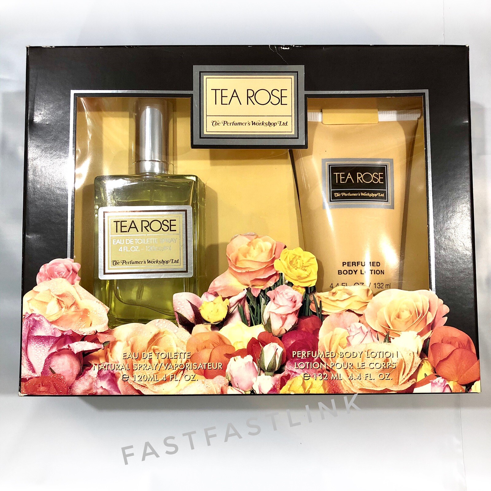 TEA ROSE BY THE PERFUMER’S WORKSHOP LTD 120ml EDT SPRAY +132ml P/ BODY LOTION TEA ROSE BY THE PERFUMER’S WORKSHOP LTD 120ml EDT SPRAY +132ml P/ BODY LOTION