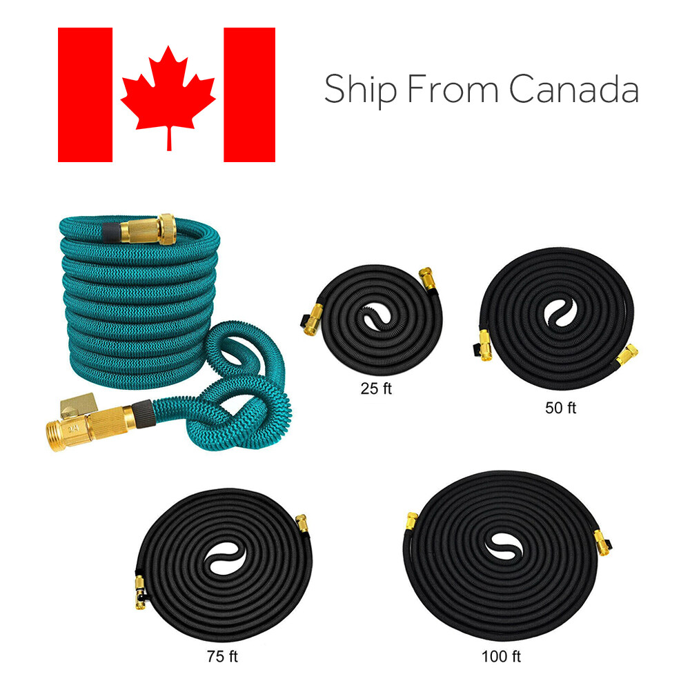 Extra Strength Fabric Durable Expandable Garden Hose Brass End Double Latex Core Extra Strength Fabric Durable Expandable Garden Hose Brass End Double Latex Core