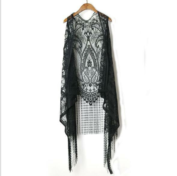 Womens Fashion Floral Lace Tassel Irregular Sleeveless Long Shirt Vest Top BYW20 Womens Fashion Floral Lace Tassel Irregular Sleeveless Long Shirt Vest Top BYW20