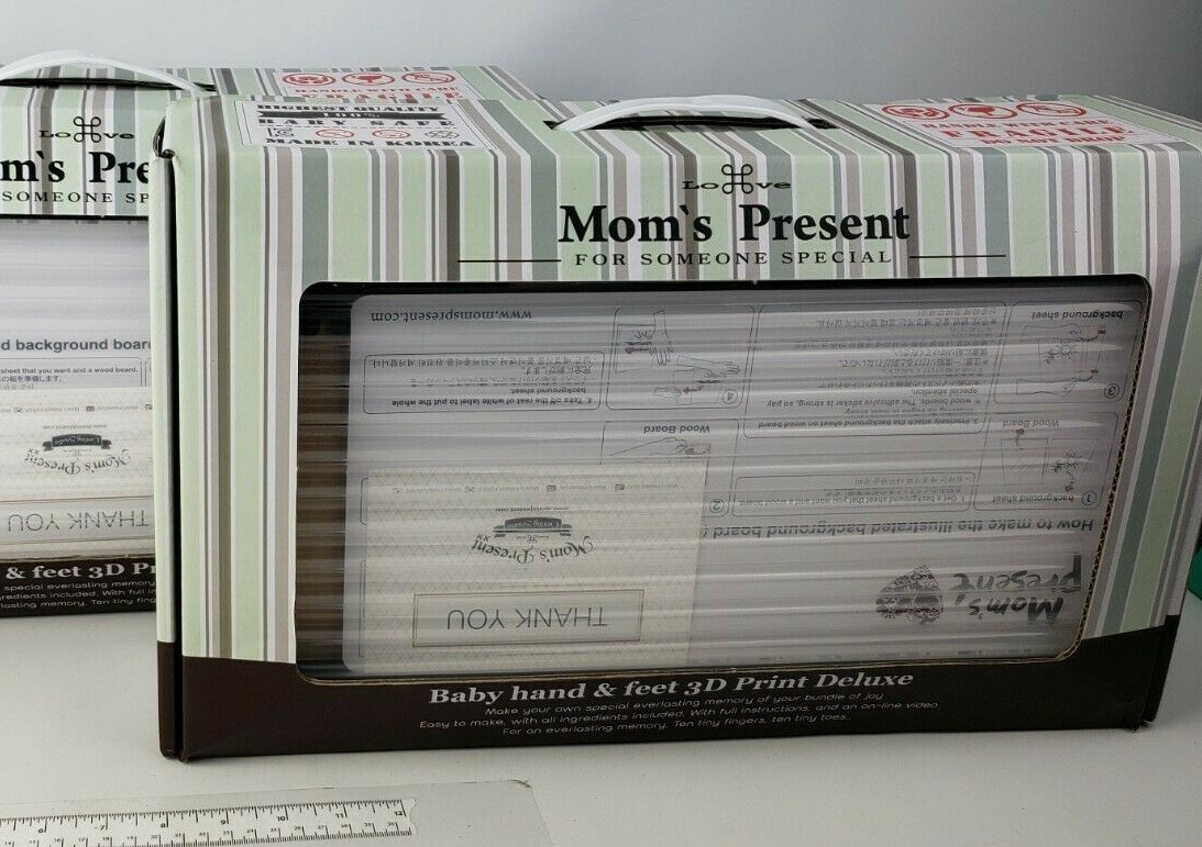 Moms Present Baby Hand And Feet 3D Print Kit – Walnut