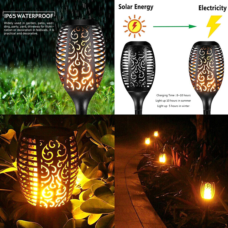 6Pack Waterproof Solar LED Torch Garden Yard Flame Flickering Lamp Walkway Light 6Pack Waterproof Solar LED Torch Garden Yard Flame Flickering Lamp Walkway Light