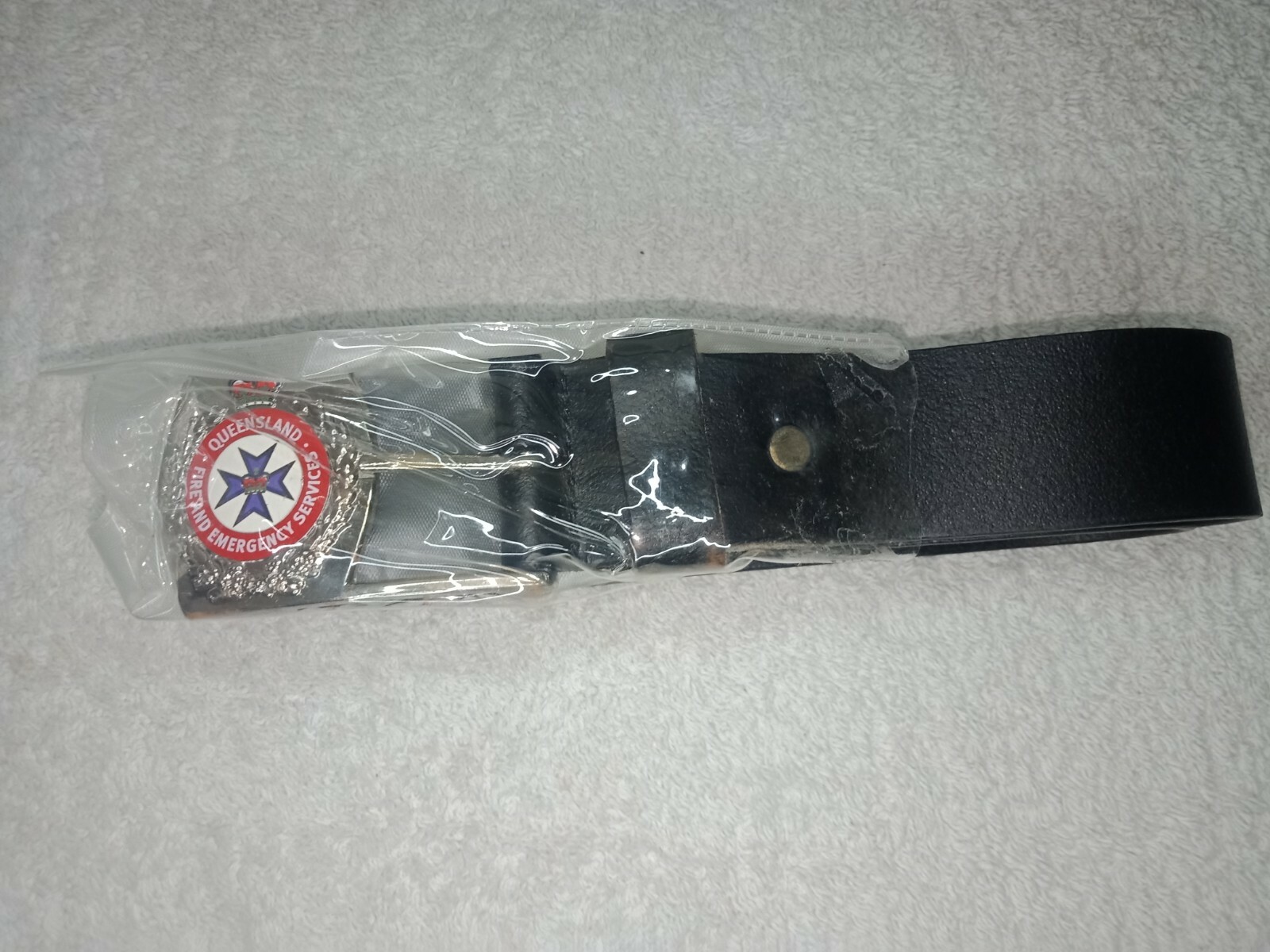QLD Fire And Emergency Services Leather Belt Size 137CM QLD Fire And Emergency Services Leather Belt Size 137CM