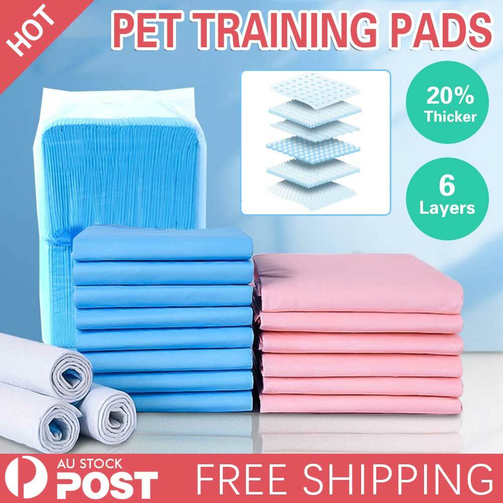 Puppy Dog Pet Training Pads Cat Toilet Indoor Thick Super Absorbent 60x60CM AU Puppy Dog Pet Training Pads Cat Toilet Indoor Thick Super Absorbent 60x60CM AU
