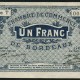 FRANCE – 1 Franc 1914 Banknote Note Bon Voucher Chambre de Comm. Bordeaux (VF) FRANCE – 1 Franc 1914 Banknote Note Bon Voucher Chambre de Comm. Bordeaux (VF)