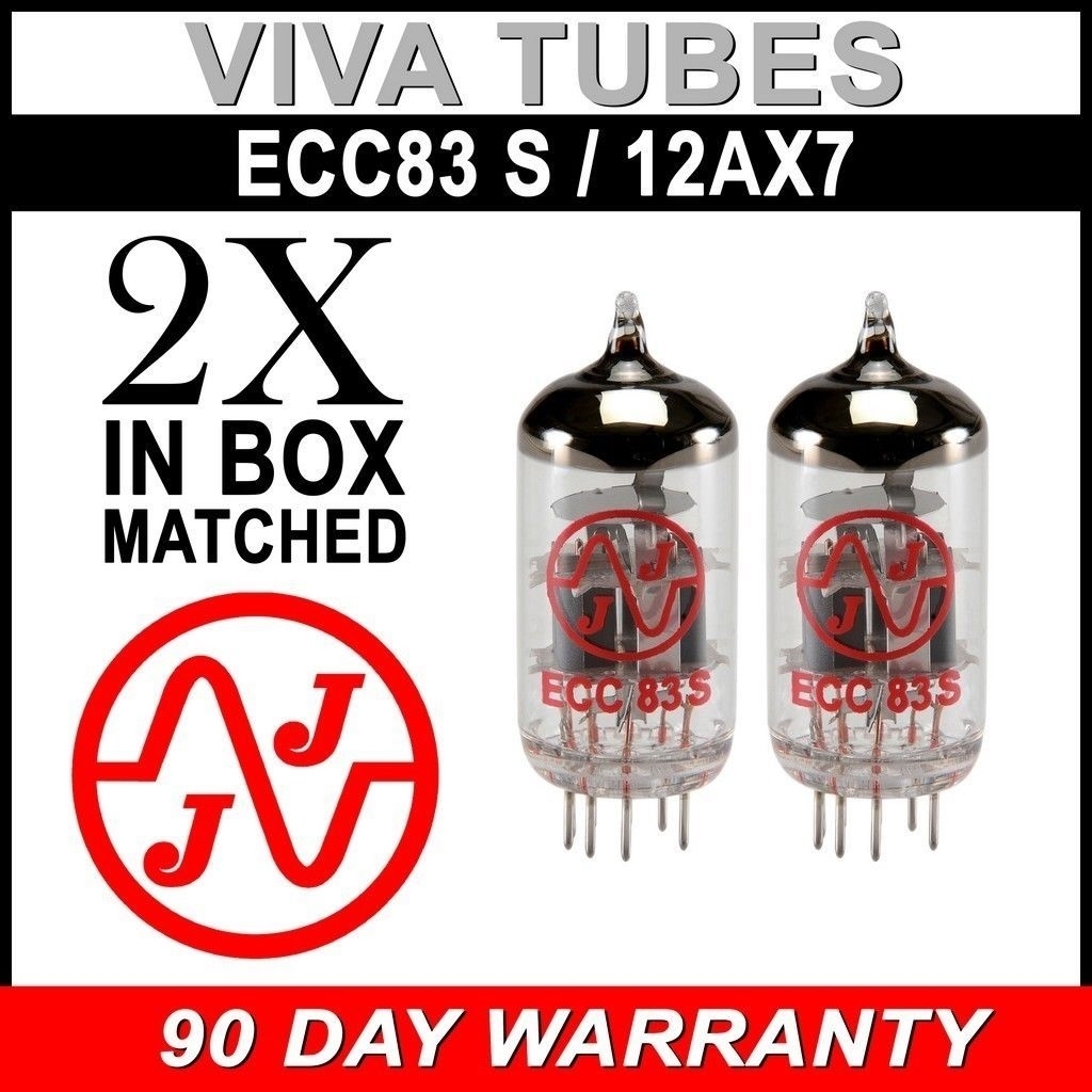 New In Box Gain Matched Pair JJ Electronics Tesla 12AX7 ECC83-S Vacuum Tubes New In Box Gain Matched Pair JJ Electronics Tesla 12AX7 ECC83-S Vacuum Tubes
