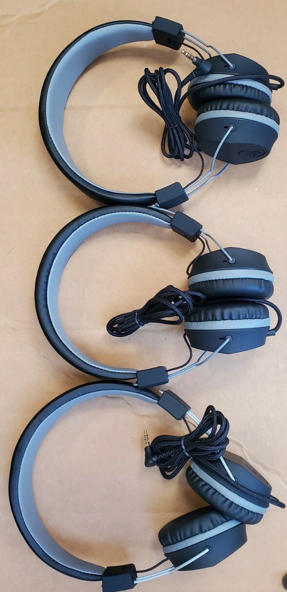 3X JLAB AUDIO BLACK NEON/GRAY WIRED HEADPHONES WITH UNIVERSAL MIC, TRACK CONTROL 3X JLAB AUDIO BLACK NEON/GRAY WIRED HEADPHONES WITH UNIVERSAL MIC, TRACK CONTROL
