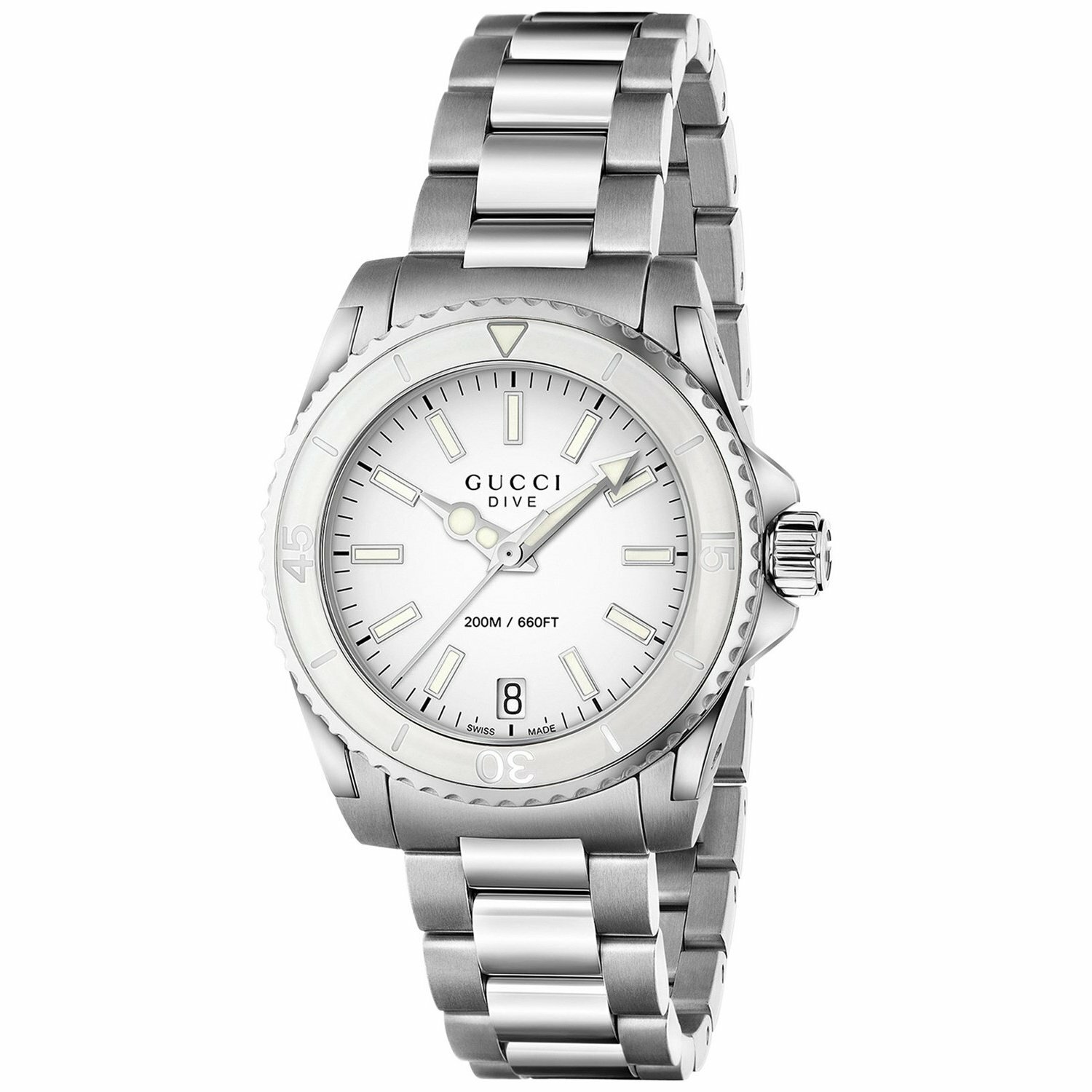 Gucci YA136402 Dive 32MM Women’s Stainless Steel Watch Gucci YA136402 Dive 32MM Women’s Stainless Steel Watch