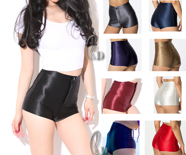 AU SELLER Sexy American Style Apparel Shiny Disco Pant Rockabilly Hot Short P034