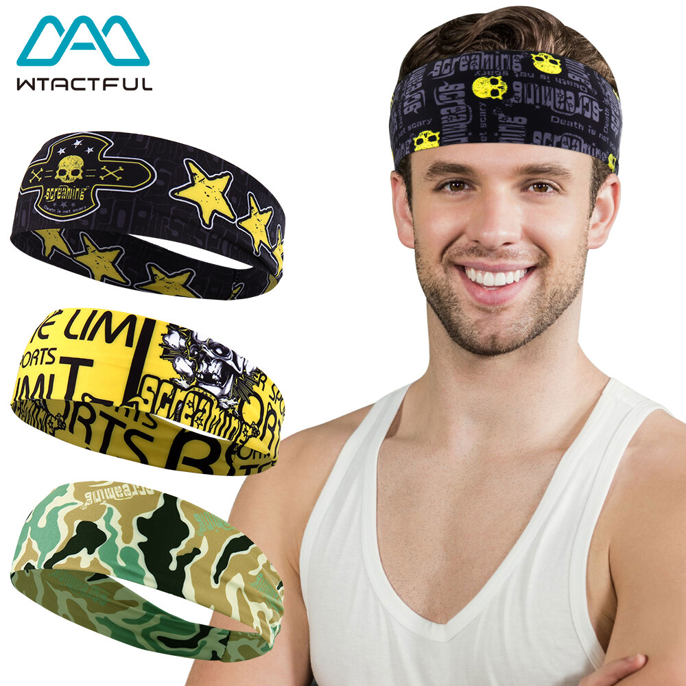 3 Pack Sweatband Skull Sports Headband Yoga Gym Fitness Elastic Hair Wrap Bands 3 Pack Sweatband Skull Sports Headband Yoga Gym Fitness Elastic Hair Wrap Bands