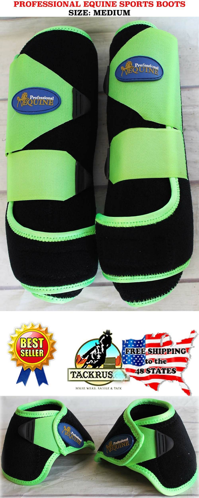 Horse Medium Professional Equine Sports Medicine Splint Boots Lime Black 4111B Horse Medium Professional Equine Sports Medicine Splint Boots Lime Black 4111B