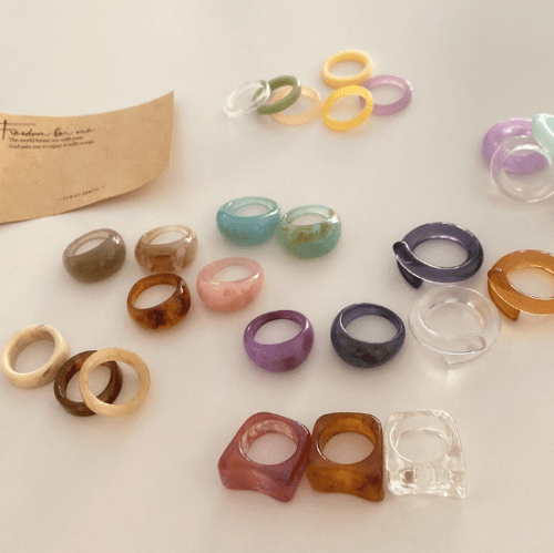 Women’s Vintage Retro Resin Ring Acrylic Ring Party Jewelry Resin Acrylic Ring Women’s Vintage Retro Resin Ring Acrylic Ring Party Jewelry Resin Acrylic Ring