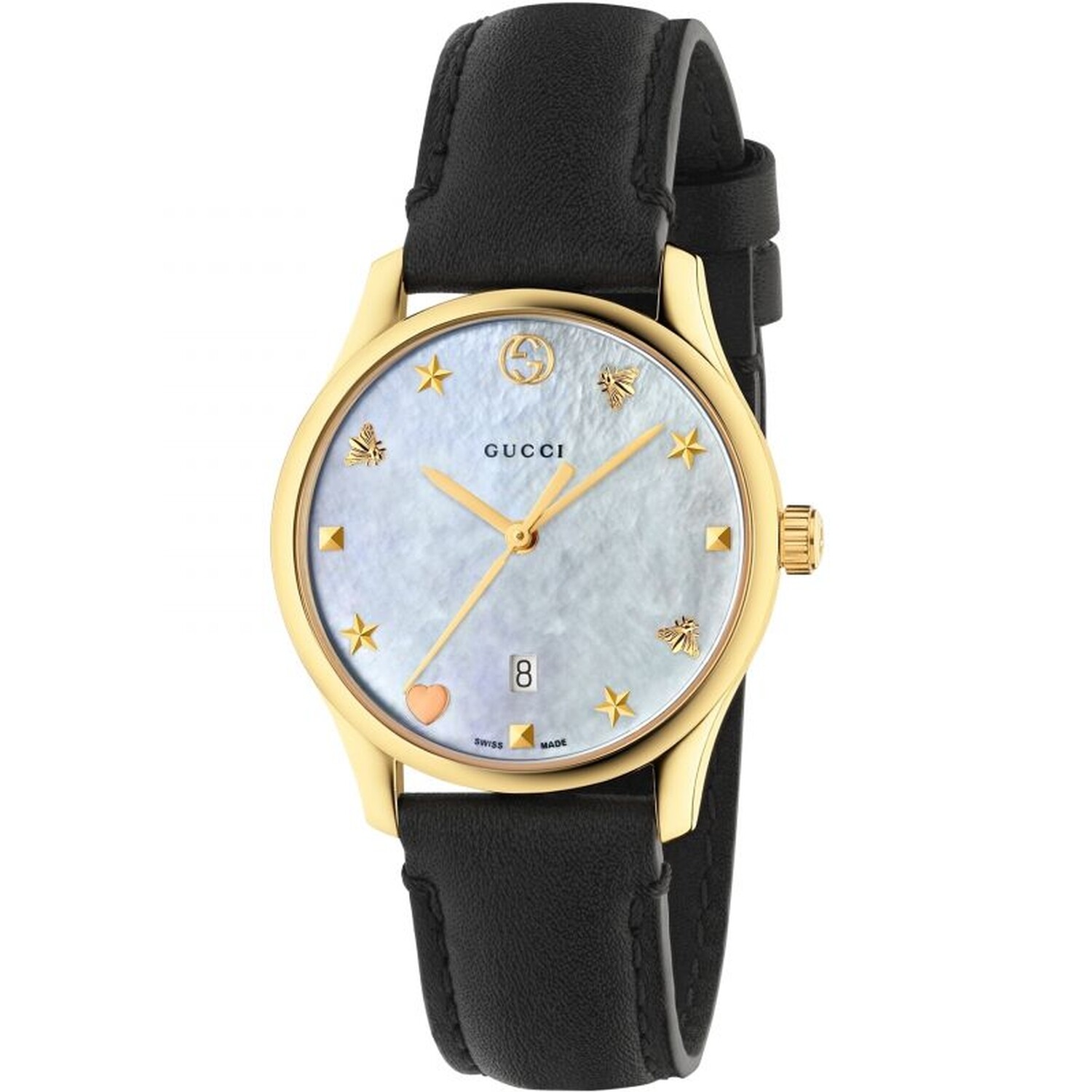 Gucci YA126589 Women’s G-Timeless Mother pf Pearl Quartz Watch Gucci YA126589 Women’s G-Timeless Mother pf Pearl Quartz Watch