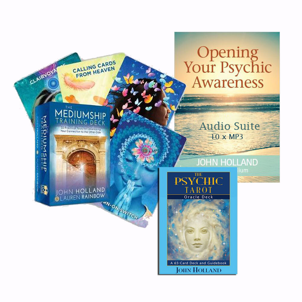 John Holland Bundle: Psychic Tarot & Mediumship Training Deck PLUS 10 MP3 Audios John Holland Bundle: Psychic Tarot & Mediumship Training Deck PLUS 10 MP3 Audios