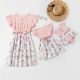 Matching Outfits Floral Dresses Cotton Fashion Rompers Family Looks Clothing New Matching Outfits Floral Dresses Cotton Fashion Rompers Family Looks Clothing New