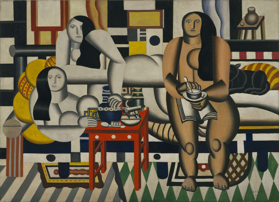 Art Fabric HD Printed Oil Painting Fernand Léger Three Women Wall Home Decor